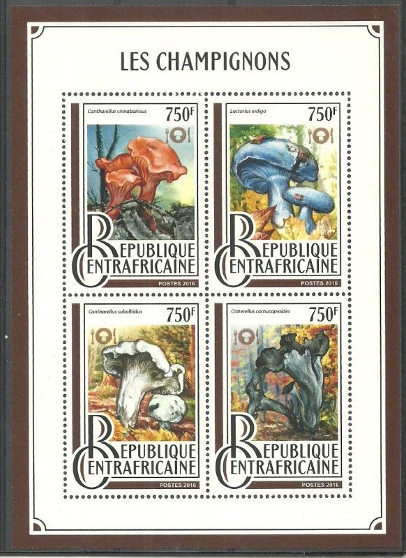 Znaczek Republika Środkowoafrykańska 2016 Mi ark 6625-6628 Czyste **