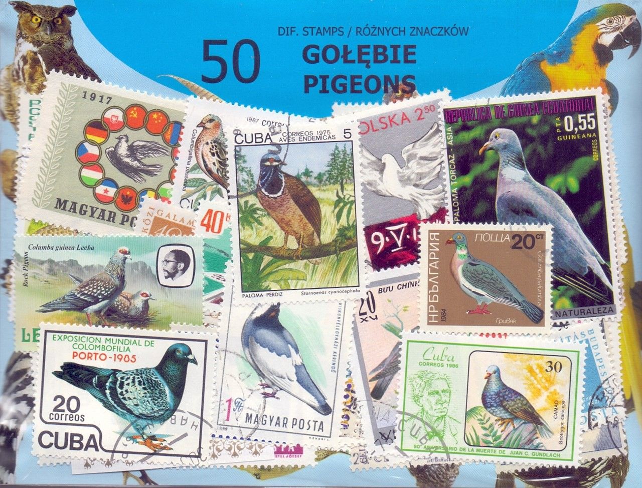 Znaczek GOŁĘBIE 50 znaczków