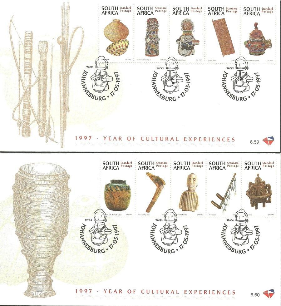 Znaczek Republika Południowej Afryki 1997 Mi 1053-1062 FDC