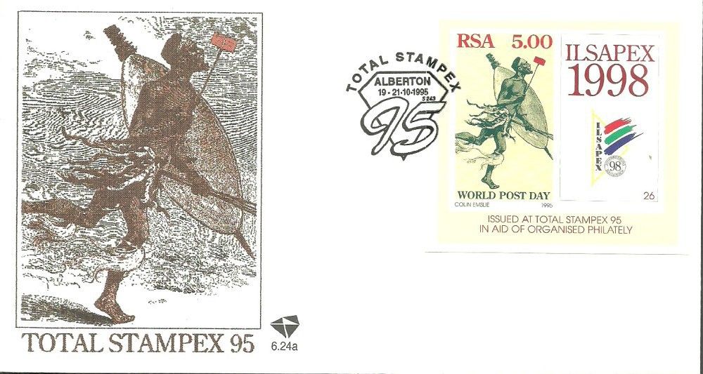 Znaczek Republika Południowej Afryki 1995 Mi bl 39 FDC