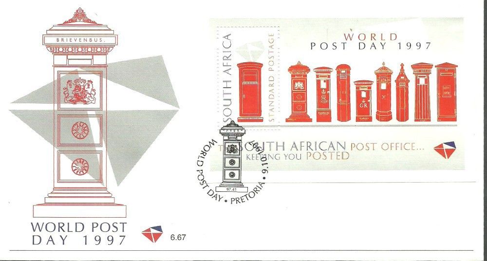 Znaczek Republika Południowej Afryki 1997 Mi bl 65 FDC