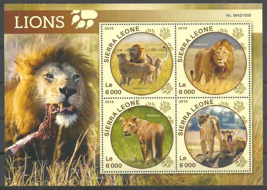 Znaczek Sierra Leone 2016 Mi ark 6903-6906 Czyste **
