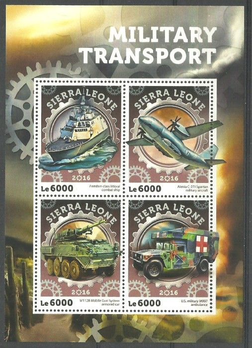 Znaczek Sierra Leone 2016 Mi ark 7143-7146 Czyste **