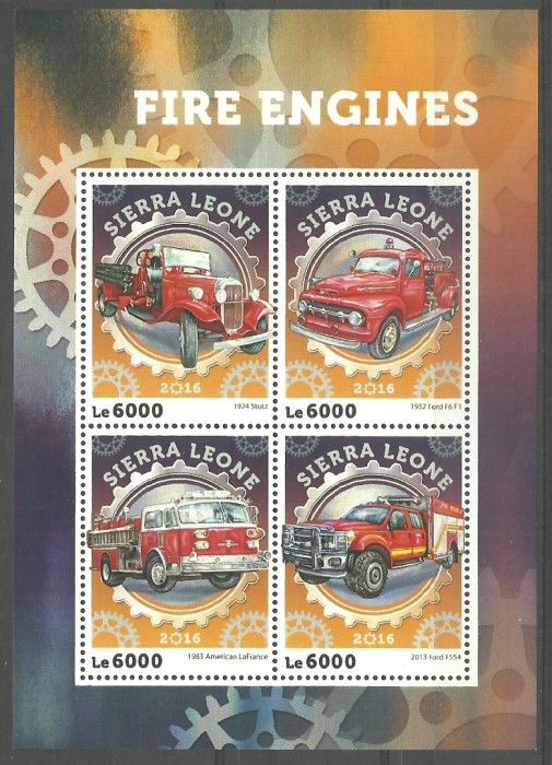 Znaczek Sierra Leone 2016 Mi ark 7148-7151 Czyste **