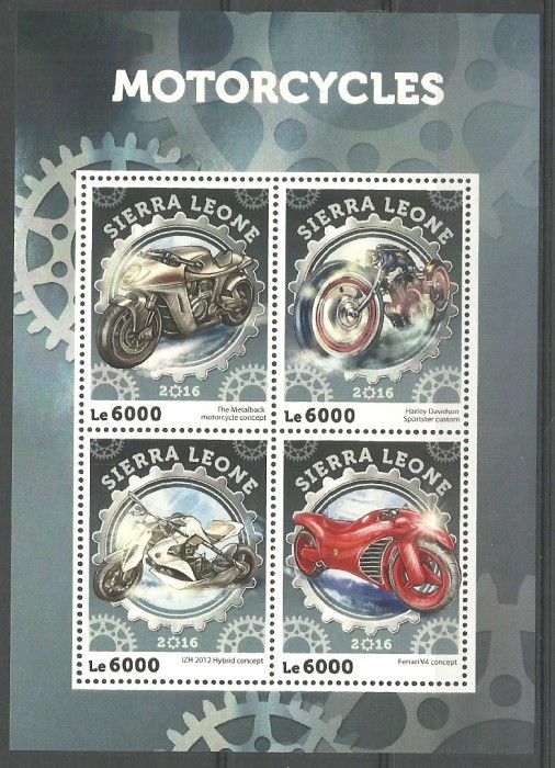 Znaczek Sierra Leone 2016 Mi ark 7153-7156 Czyste **