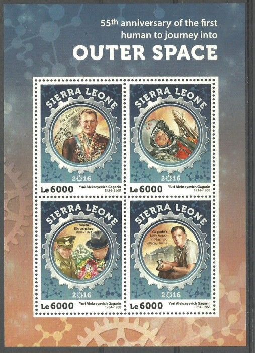 Znaczek Sierra Leone 2016 Mi ark 7203-7206 Czyste **