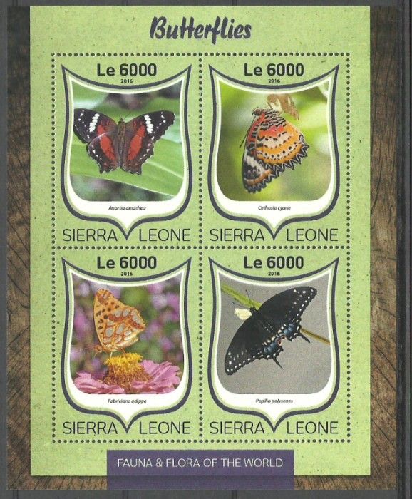 Znaczek Sierra Leone 2016 Mi ark 7538-7541 Czyste **