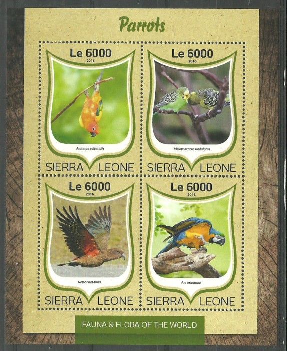 Znaczek Sierra Leone 2016 Mi ark 7553-7556 Czyste **
