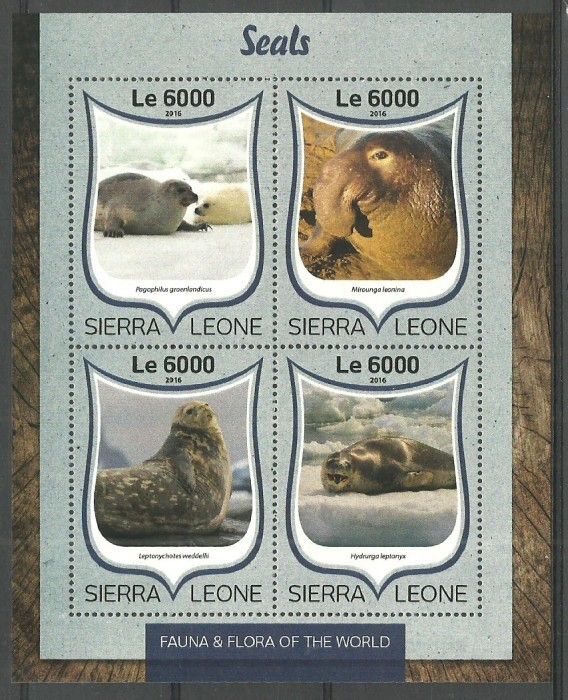 Znaczek Sierra Leone 2016 Mi ark 7583-7586 Czyste **