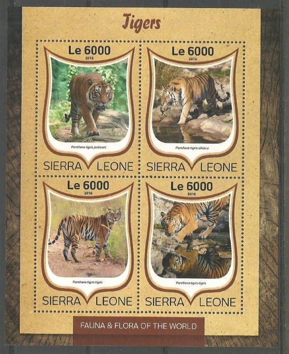 Znaczek Sierra Leone 2016 Mi ark 7598-7601 Czyste **
