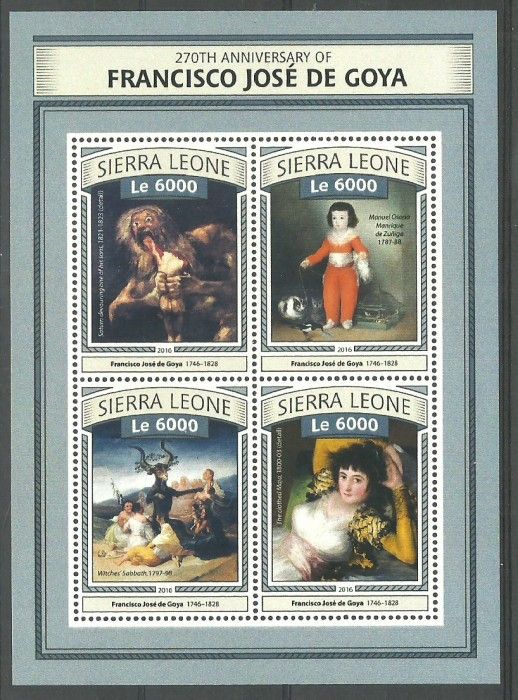 Znaczek Sierra Leone 2016 Mi ark 7723-7726 Czyste **