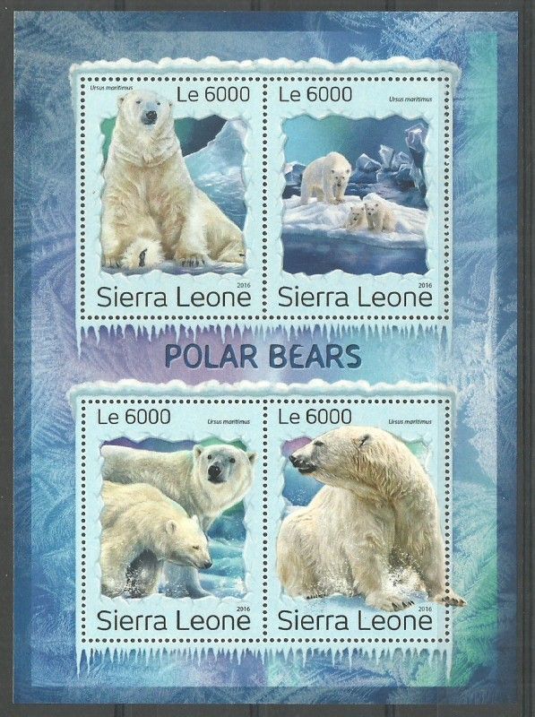 Znaczek Sierra Leone 2016 Mi ark 7978-7981 Czyste **