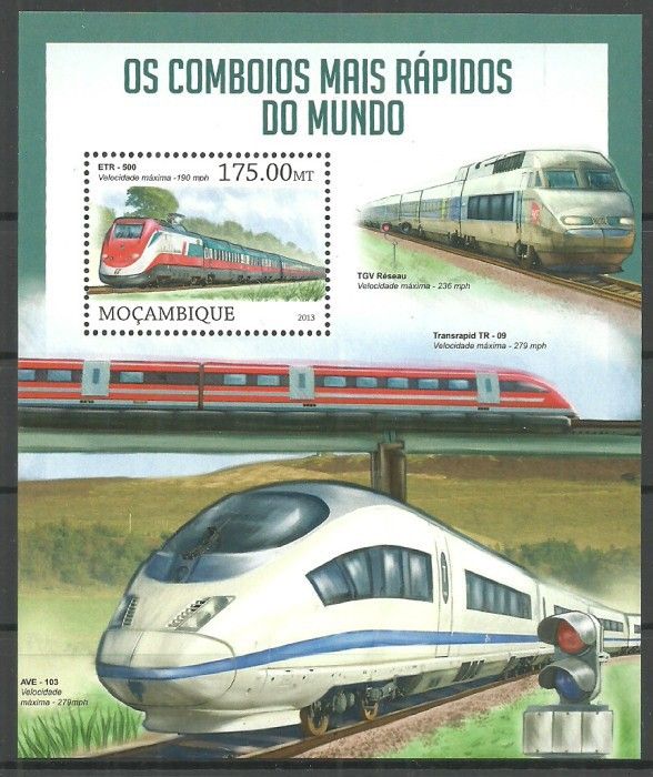 Znaczek Mozambik 2013 Mi bl 750 Czyste **