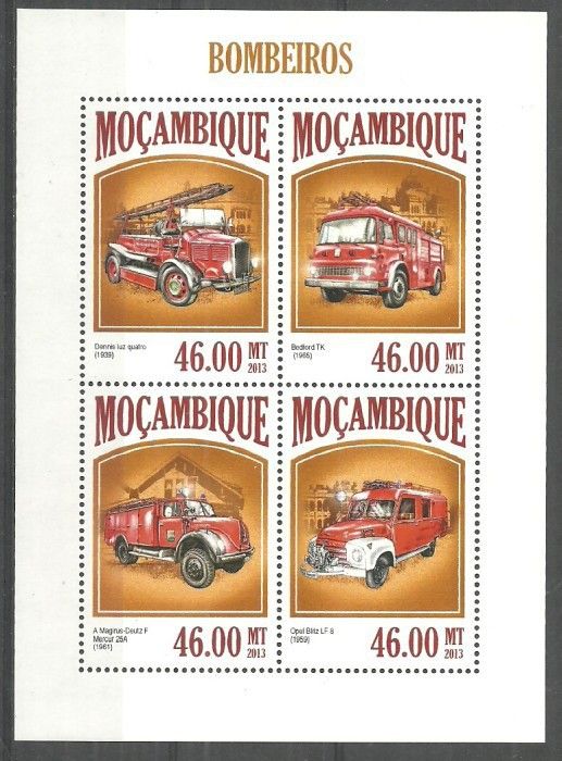 Znaczek Mozambik 2013 Mi ark 6892-6895 Czyste **