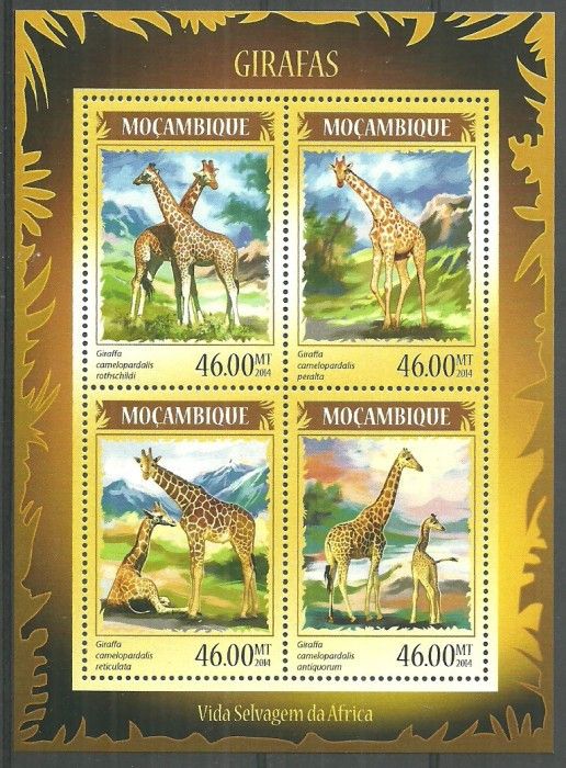 Znaczek Mozambik 2014 Mi ark 7320-7323 Czyste **
