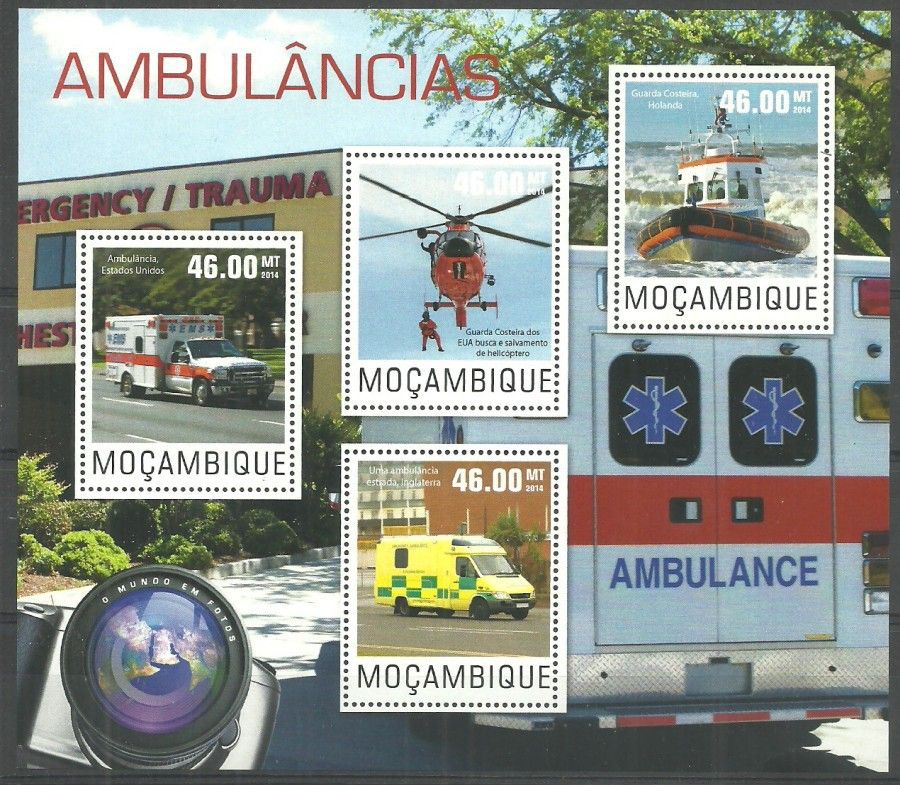 Znaczek Mozambik 2014 Mi ark 7675-7678 Czyste **