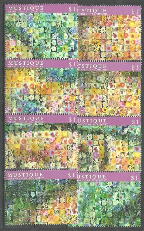 Znaczek St. Vincent i Grenadyny / Mustique 2000 Mi 2-9 Czyste **