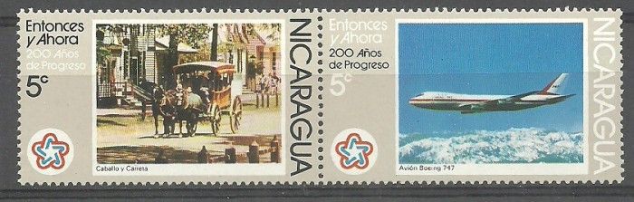 Znaczek Nikaragua 1976 Mi 1938-1939 Czyste **