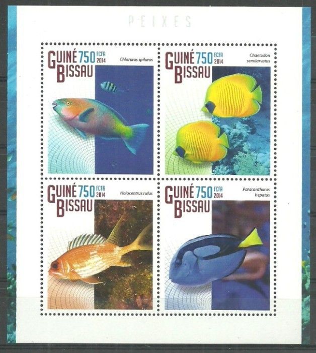 Znaczek Gwinea Bissau 2014 Mi ark 7474-7477 Czyste **