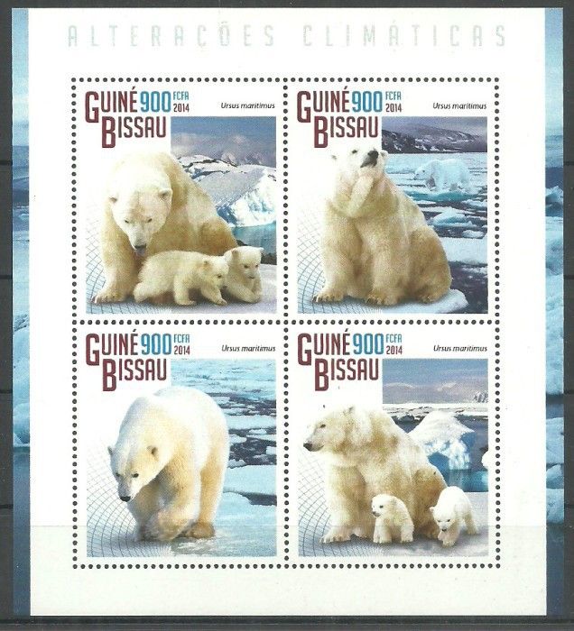 Znaczek Gwinea Bissau 2014 Mi ark 7533-7536 Czyste **