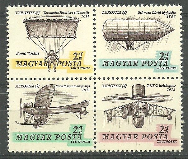 Znaczek Węgry 1967 Mi 2317-2320I Czyste **