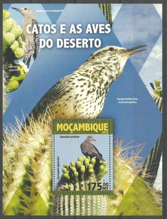 Znaczek Mozambik 2016 Mi bl 1103 Czyste **