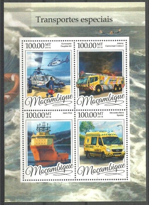 Znaczek Mozambik 2016 Mi ark 8639-8642 Czyste **