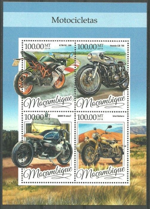 Znaczek Mozambik 2016 Mi ark 8644-8647 Czyste **