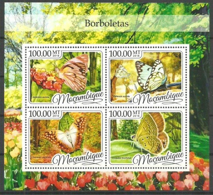 Znaczek Mozambik 2016 Mi ark 8739-8742 Czyste **