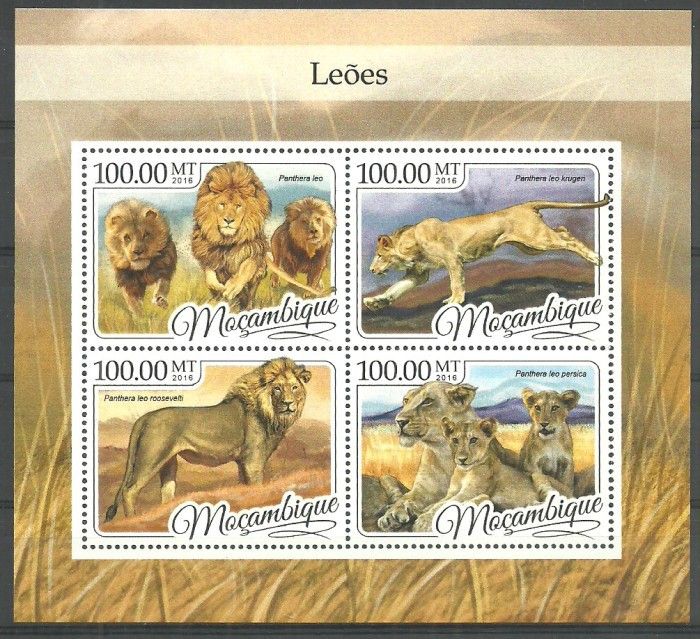 Znaczek Mozambik 2016 Mi ark 8769-8772 Czyste **
