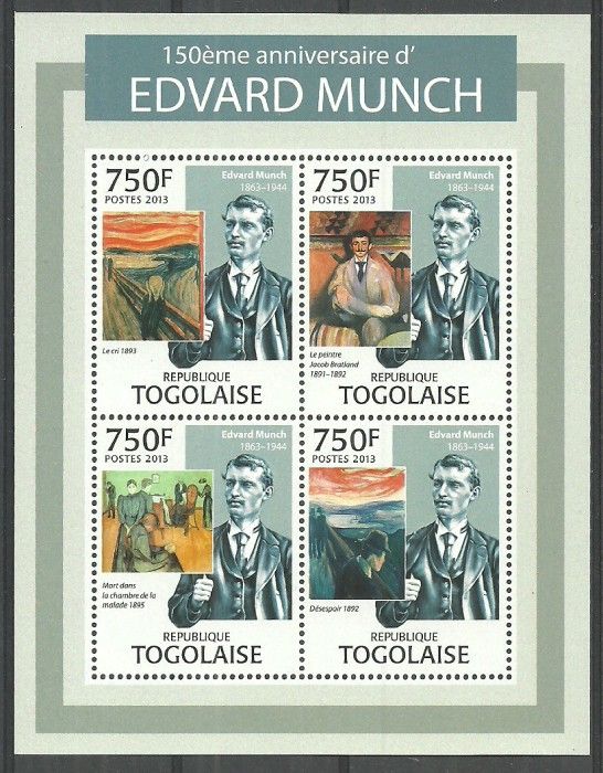 Znaczek Togo 2013 Mi ark 4951-4954 Czyste **