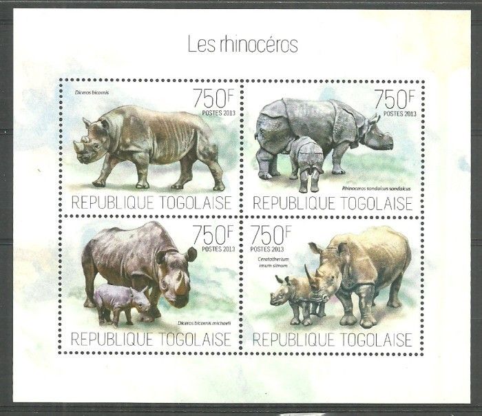 Znaczek Togo 2013 Mi ark 5331-5334 Czyste **