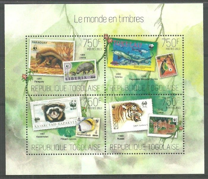 Znaczek Togo 2013 Mi ark 5341-5344 Czyste **