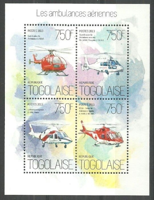 Znaczek Togo 2013 Mi ark 5451-5454 Czyste **