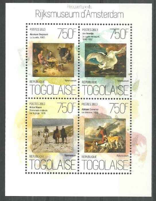 Togo 2013 Mi ark 5496-5499 Czyste **