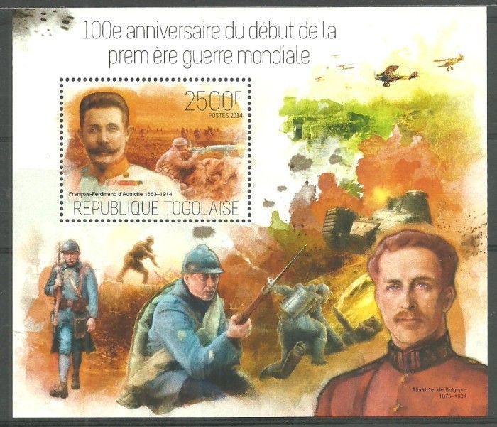 Znaczek Togo 2014 Mi bl 931 Czyste **
