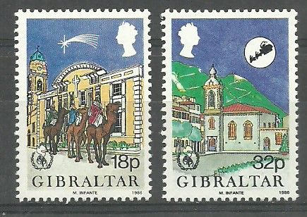 Znaczek Gibraltar 1986 Mi 517-518 Czyste **