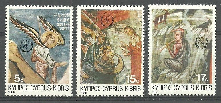 Znaczek Cypr 1986 Mi 669-671 Czyste **