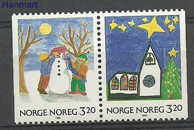 Znaczek Norwegia 1990 Mi 1057-1058 Czyste **