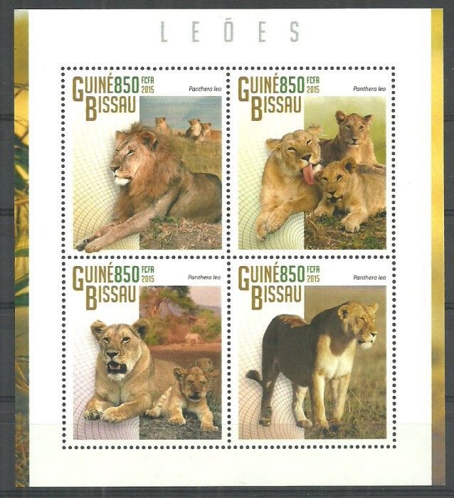Znaczek Gwinea Bissau 2015 Mi ark 7611-7614 Czyste **