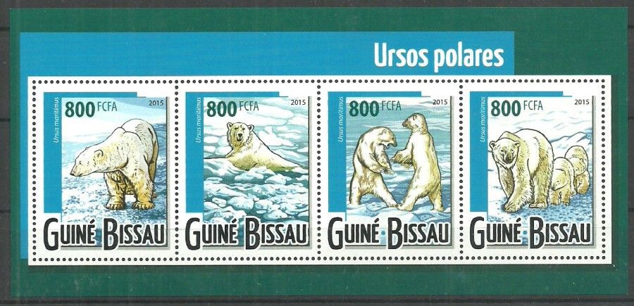 Znaczek Gwinea Bissau 2015 Mi ark 7920-7923 Czyste **