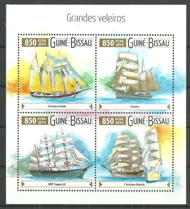Znaczek Gwinea Bissau 2015 Mi ark 8088-8091 Czyste **