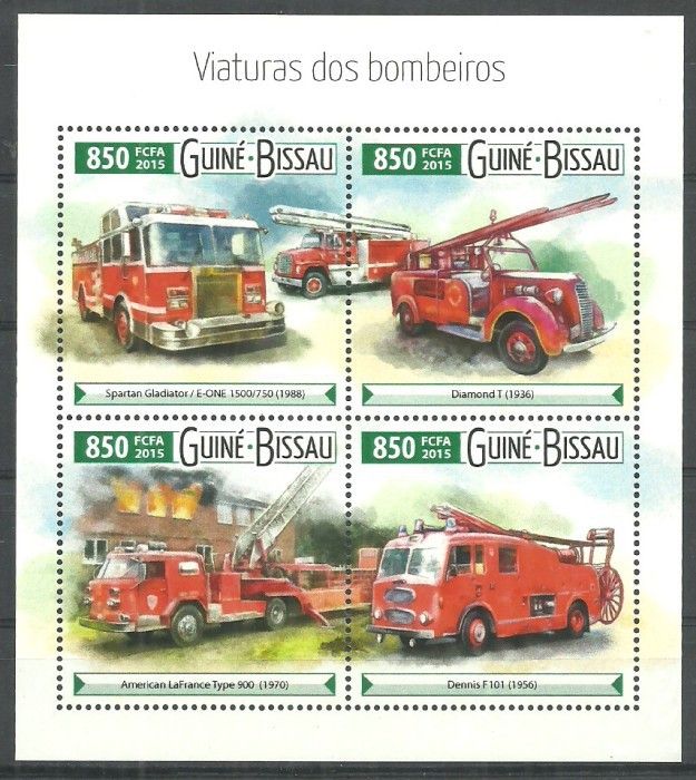 Znaczek Gwinea Bissau 2015 Mi ark 8110-8113 Czyste **