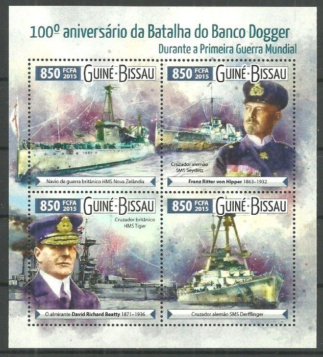 Znaczek Gwinea Bissau 2015 Mi ark 8120-8123 Czyste **