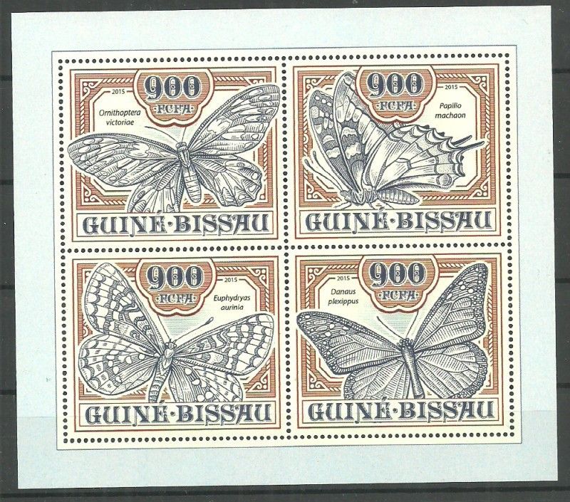 Znaczek Gwinea Bissau 2015 Mi ark 8153-8156 Czyste **