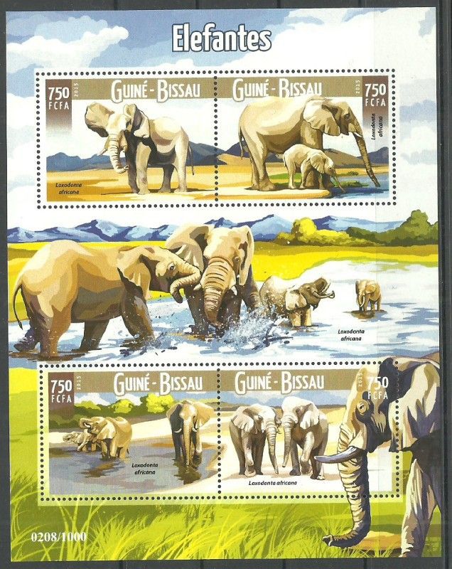 Znaczek Gwinea Bissau 2015 Mi ark 8259-8262 Czyste **