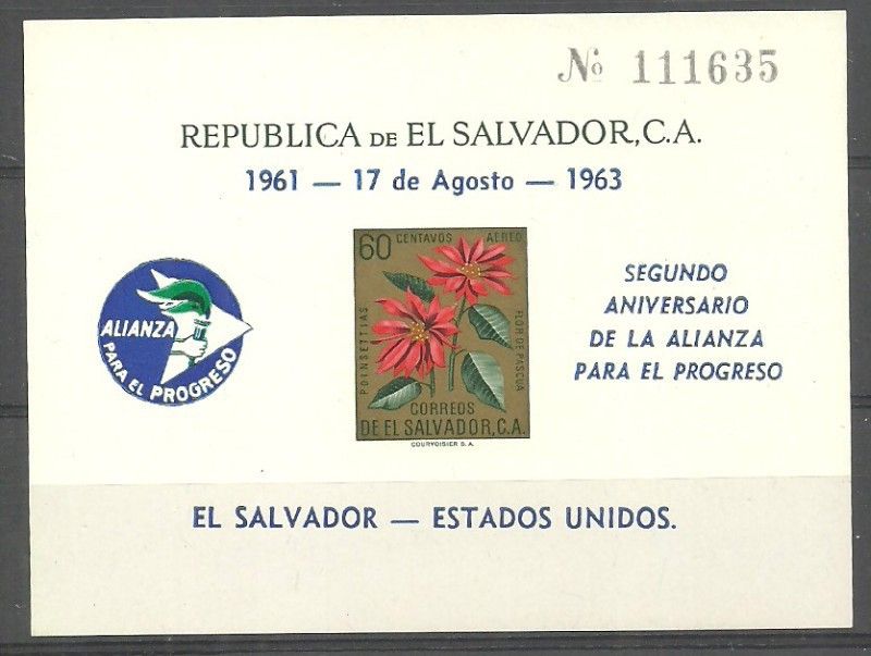 Znaczek Salwador 1963 Mi bl 17 Czyste **