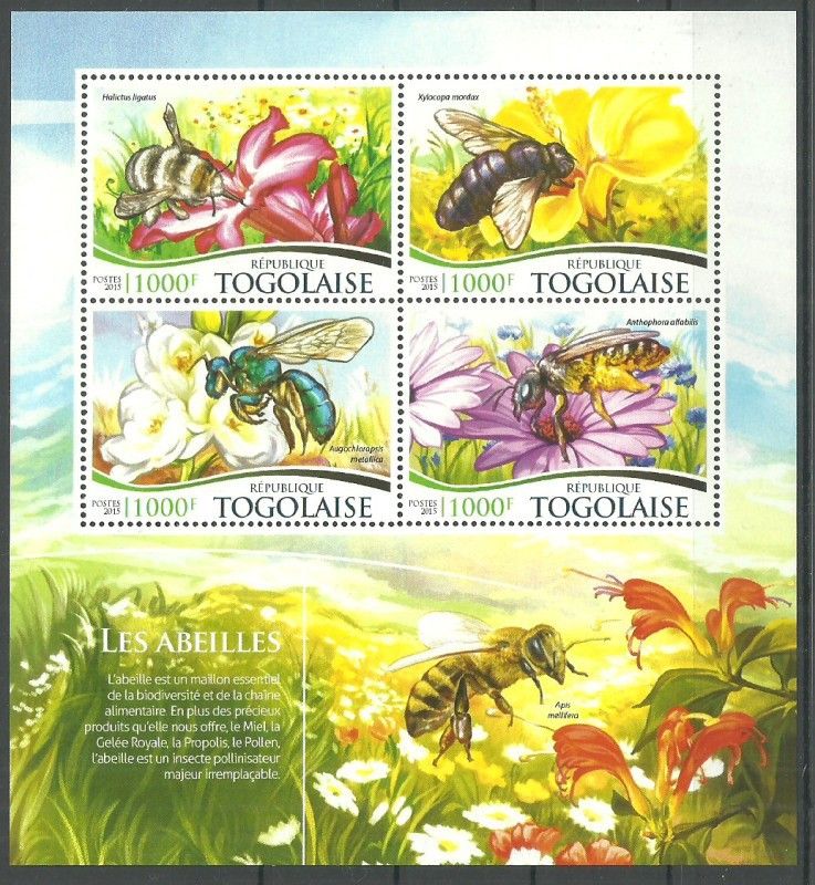 Togo 2015 Mi ark 6754-6757 Czyste **