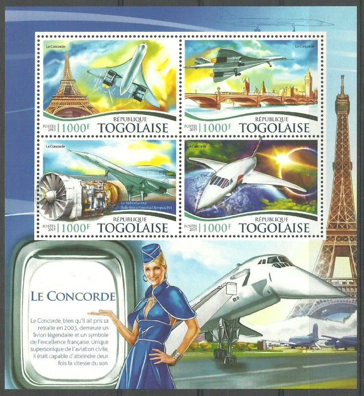 Znaczek Togo 2015 Mi ark 6804-6807 Czyste **