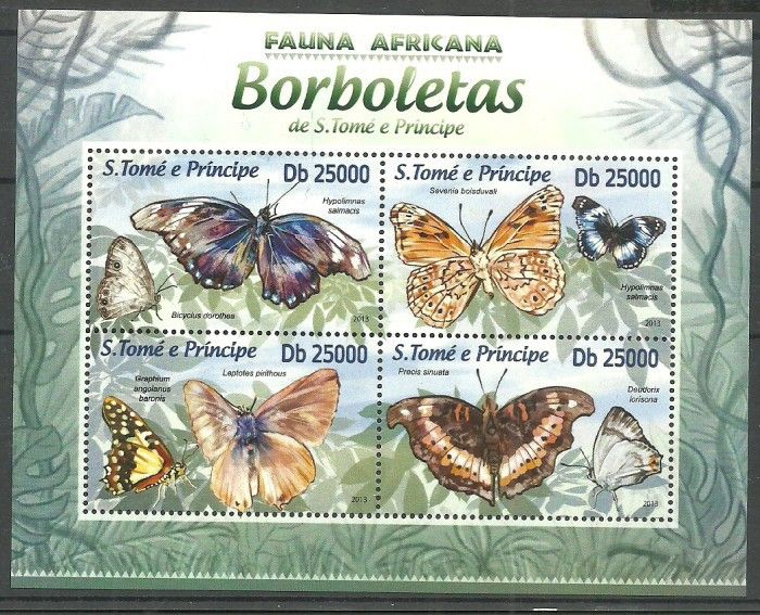 Znaczek Wyspy Św. Tomasza i Książęca 2013 Mi ark 5070-5073 Czyste **